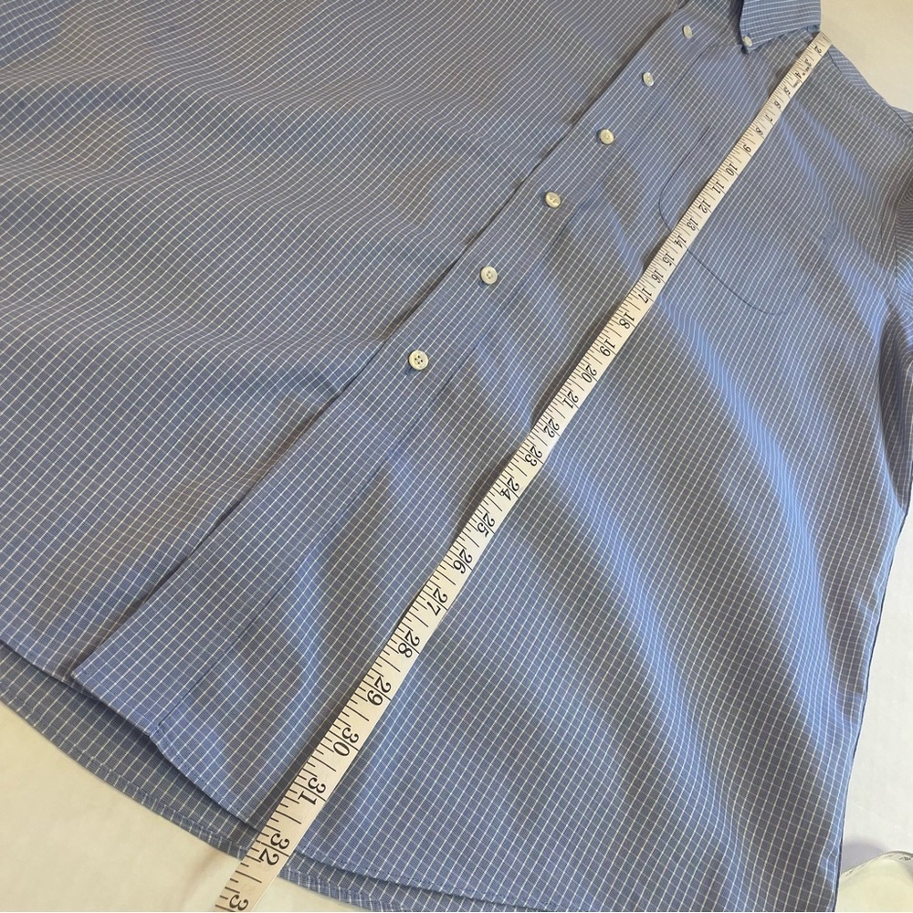 Brooks Brothers 346 Men's Long Sleeve Button Down Blue/White 16-4/5 - Picture 8 of 9